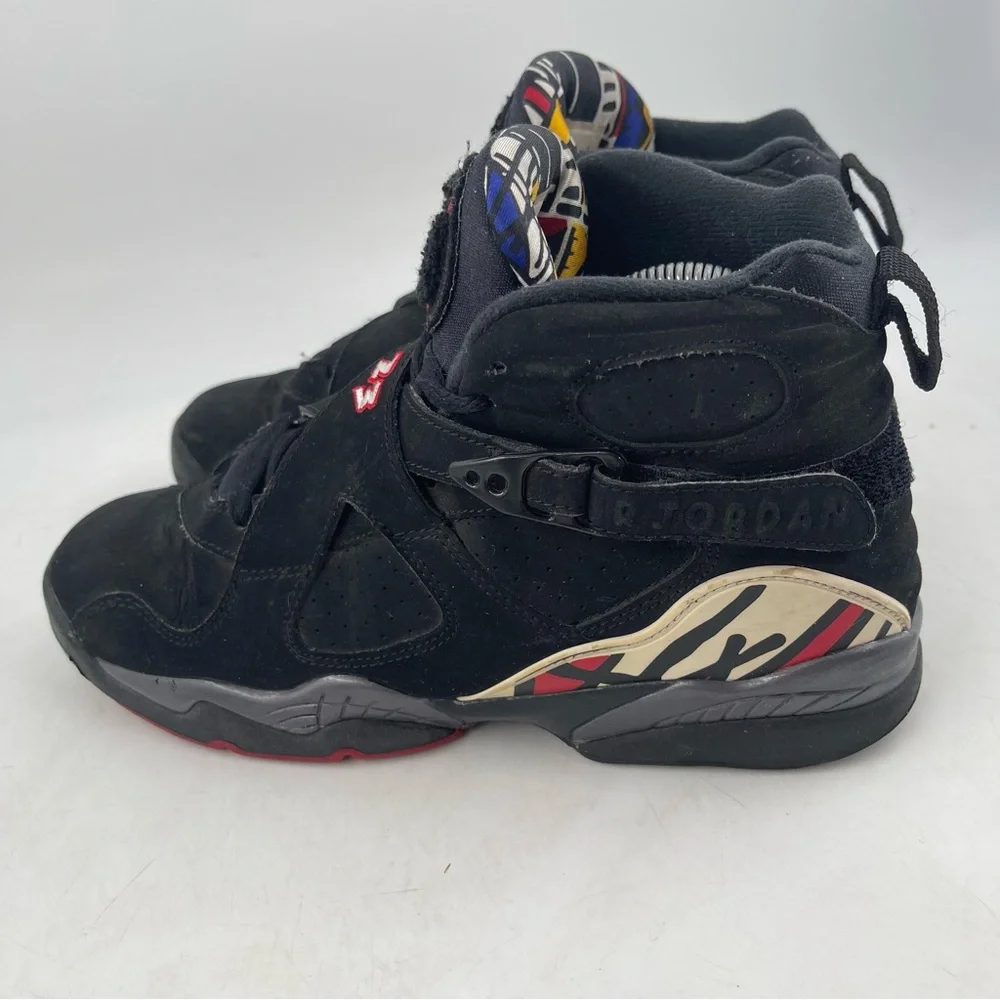 Nike Kids Air Jordan 8 Retro Playoffs GS- SZ 7 Y -Black Basketball Shoes Sneaker